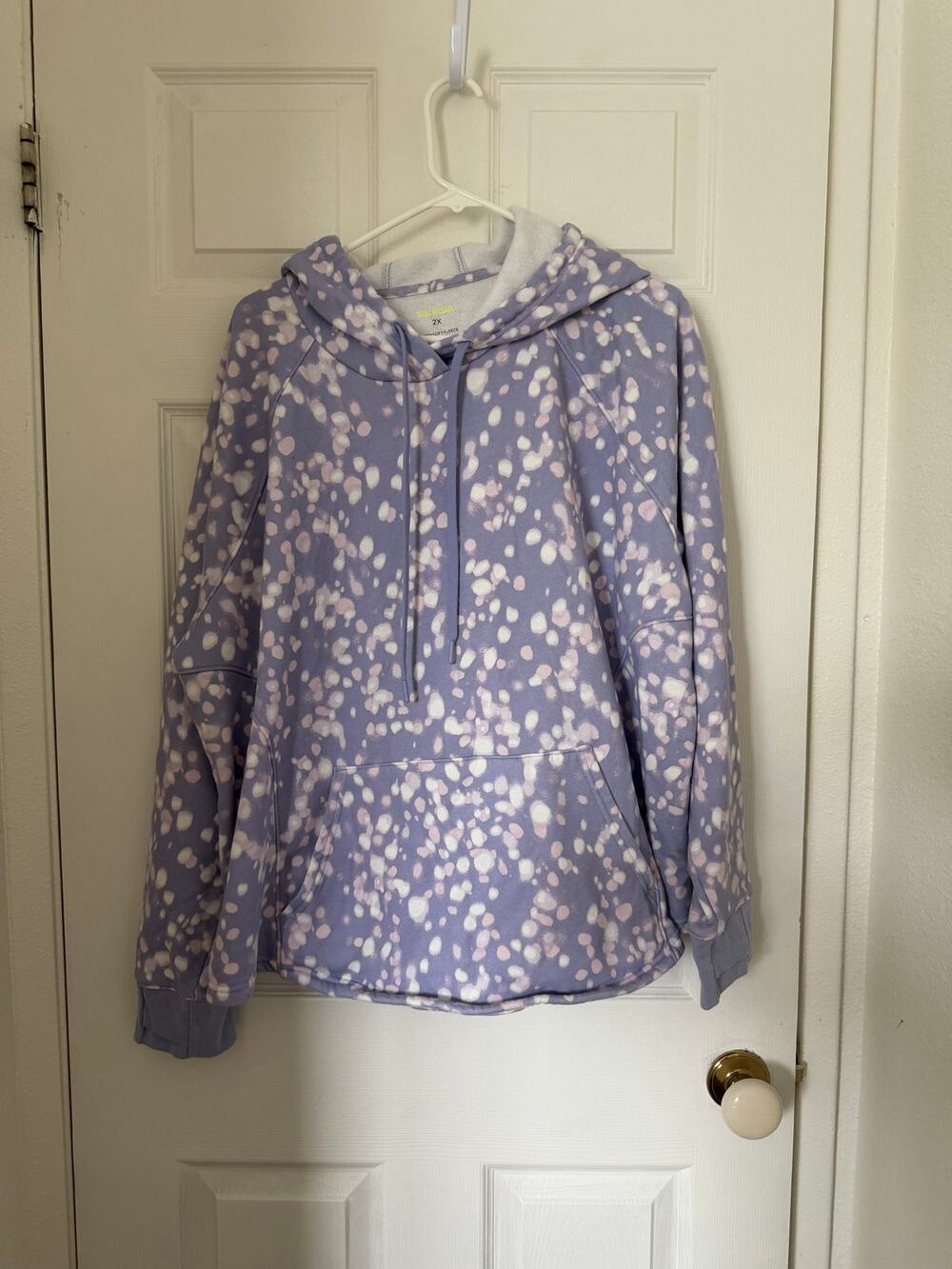 Tek Gear Women's 2X Ultrasoft Fleece Hoodie Purple Speckled Pullover